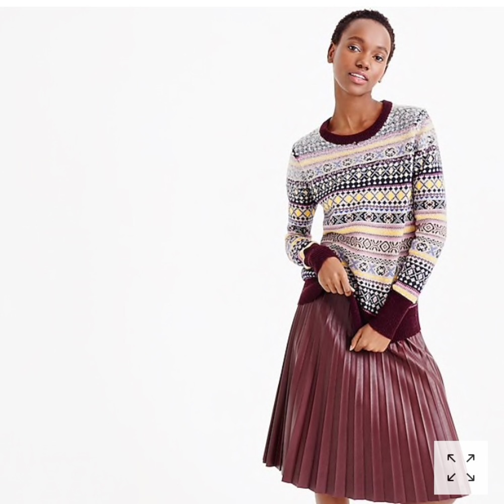 J.Crew Sequin Fair Isle Nordic 100% Lambswool - Picture 3 of 8